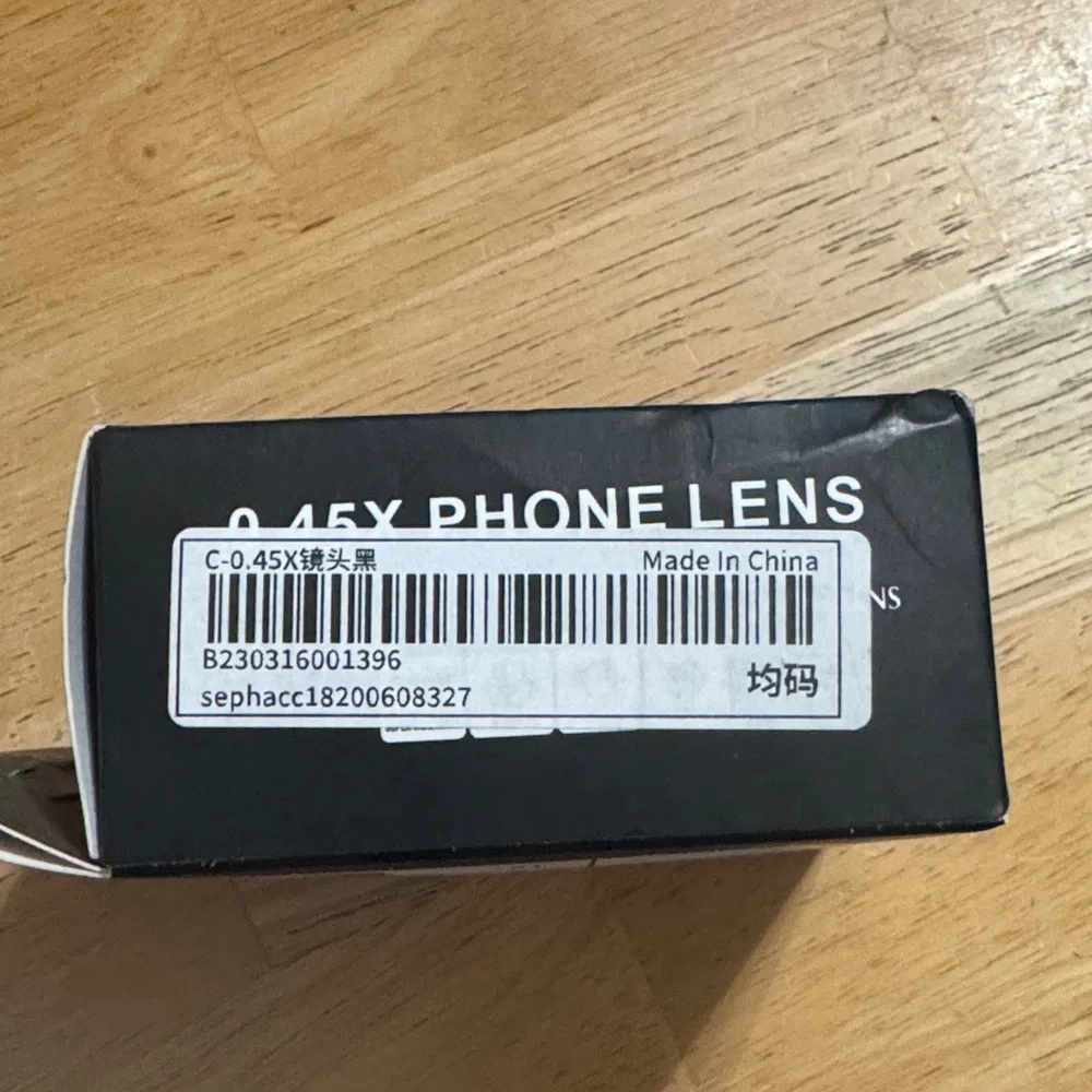 0.45X Phone Lens Clip-On Accessory